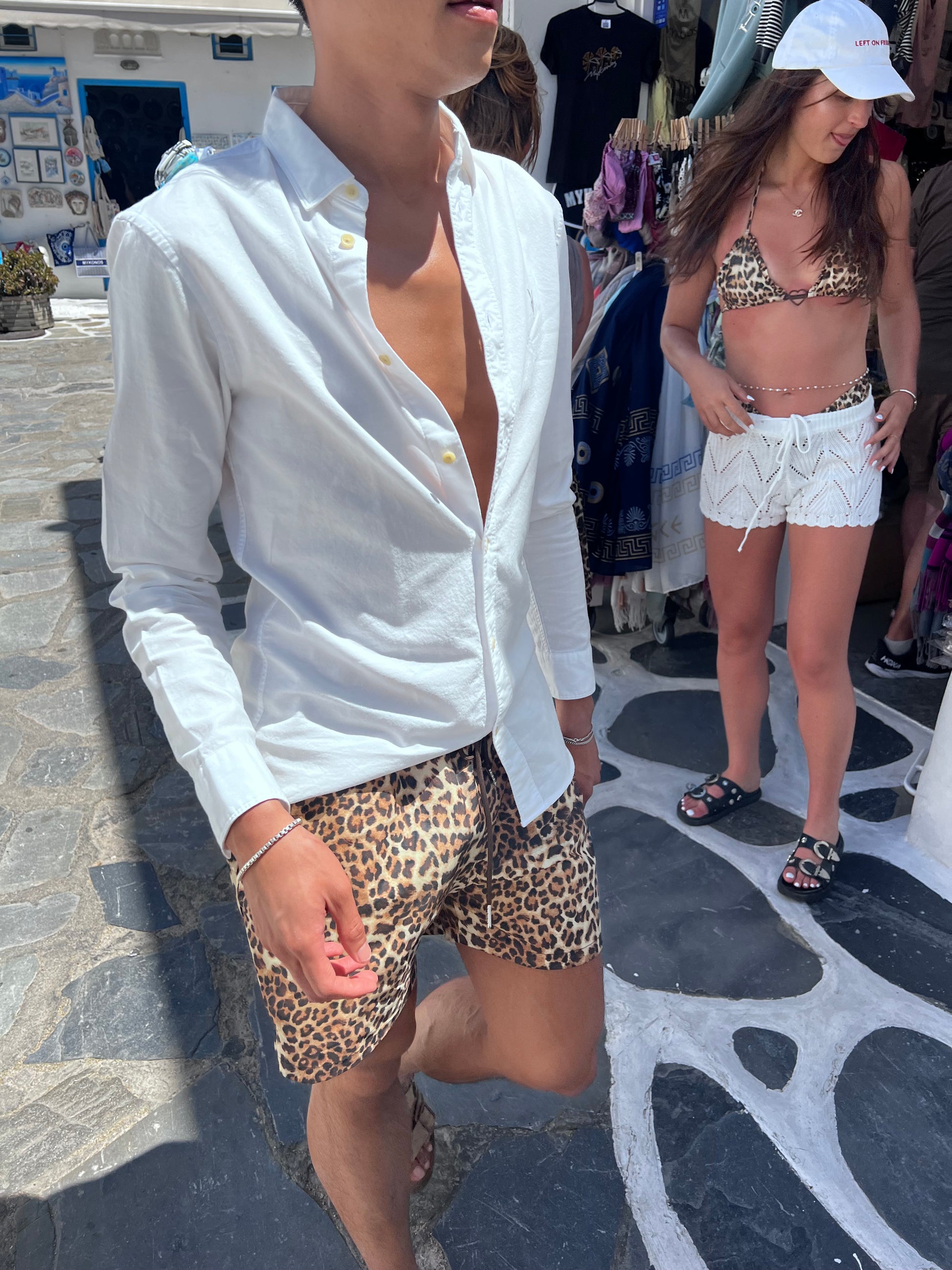 Get ready to be the life of the party with the Kit Kat Shorts, featuring a bold leopard print that embodies adventure and fun. Designed for comfort and versatility, these shorts are perfect for any occasion, whether you're lounging by the pool or hitting the beach. The lightweight fabric ensures a relaxed fit, while the handy pockets add practicality to your stylish look. Embrace your wild side and make a statement with this must-have addition to your summer wardrobe!