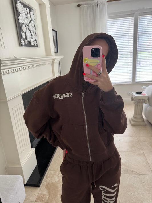 Brown Zip Up