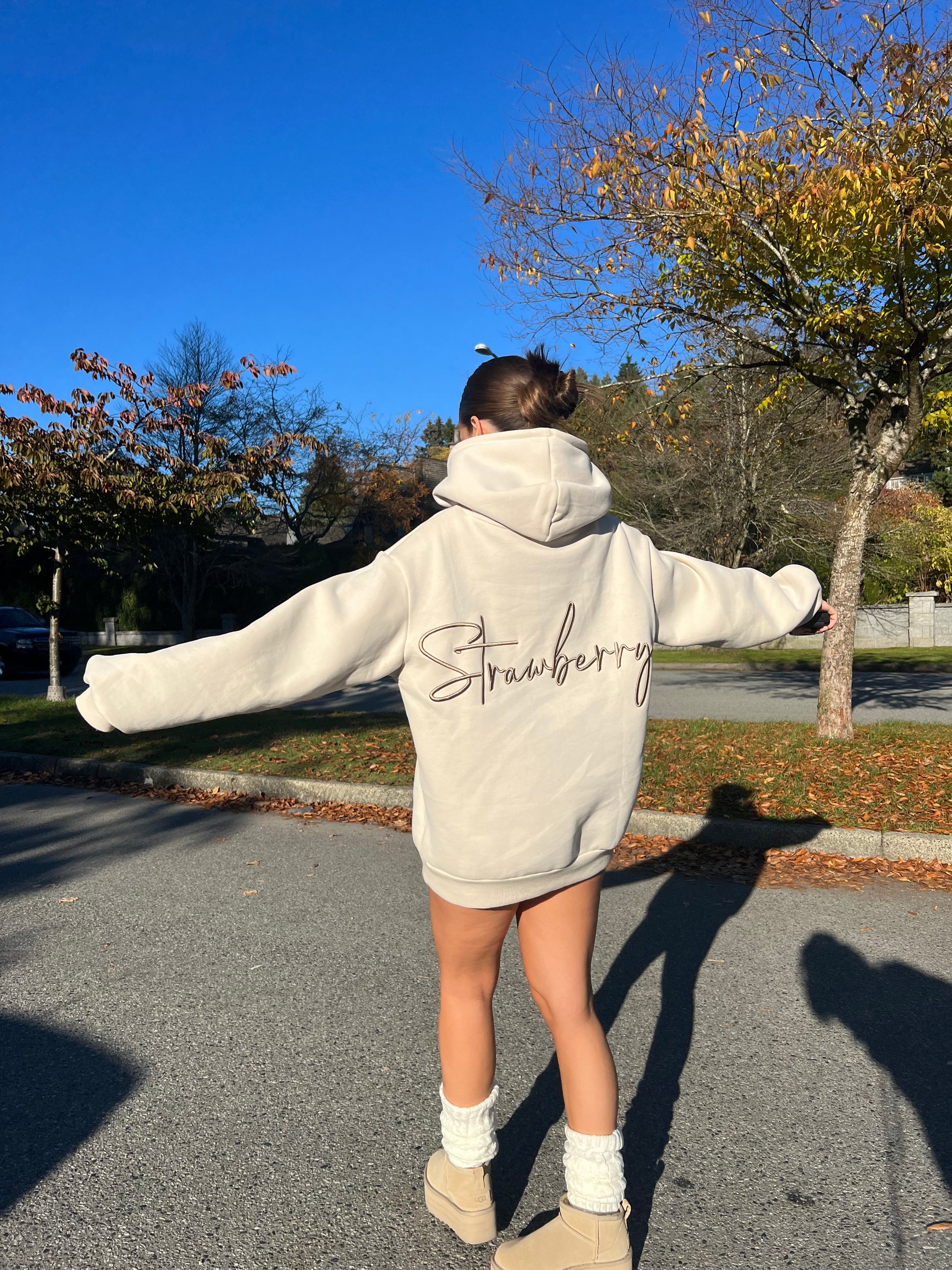 OffWhite Hoodie Strawberry Milk Mob