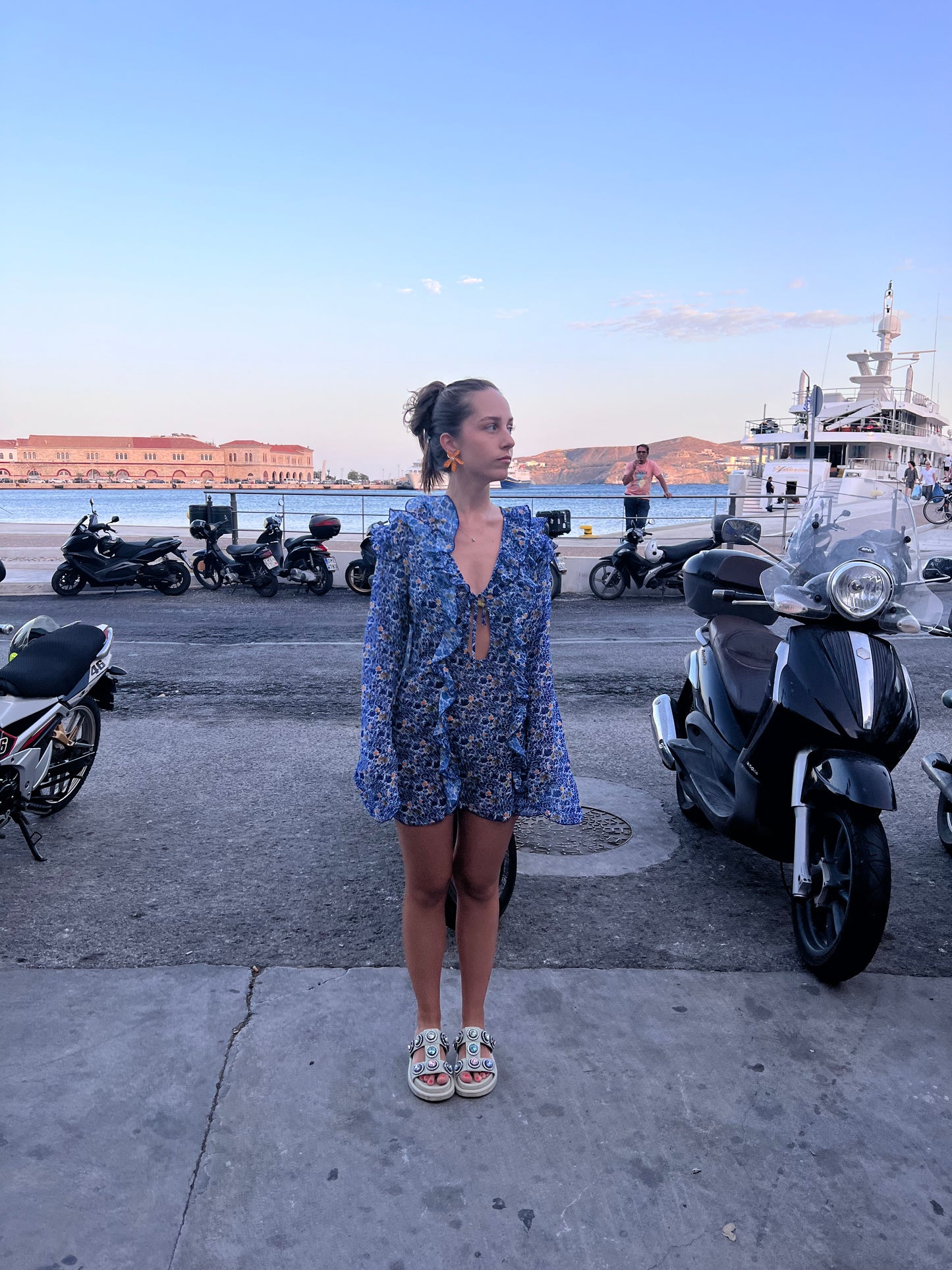 Mykonos chiffon dress