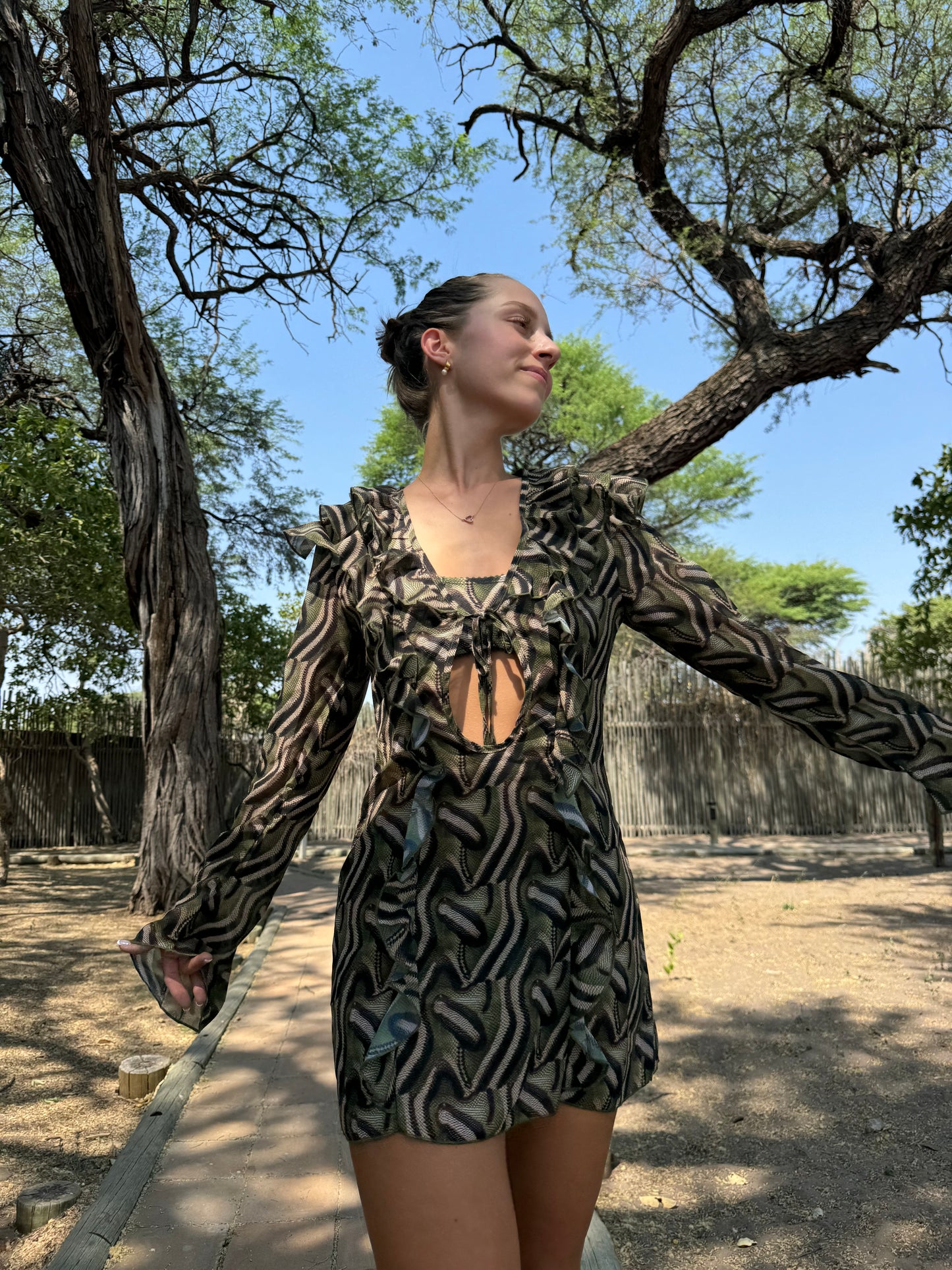 Jungle Chiffon Dress