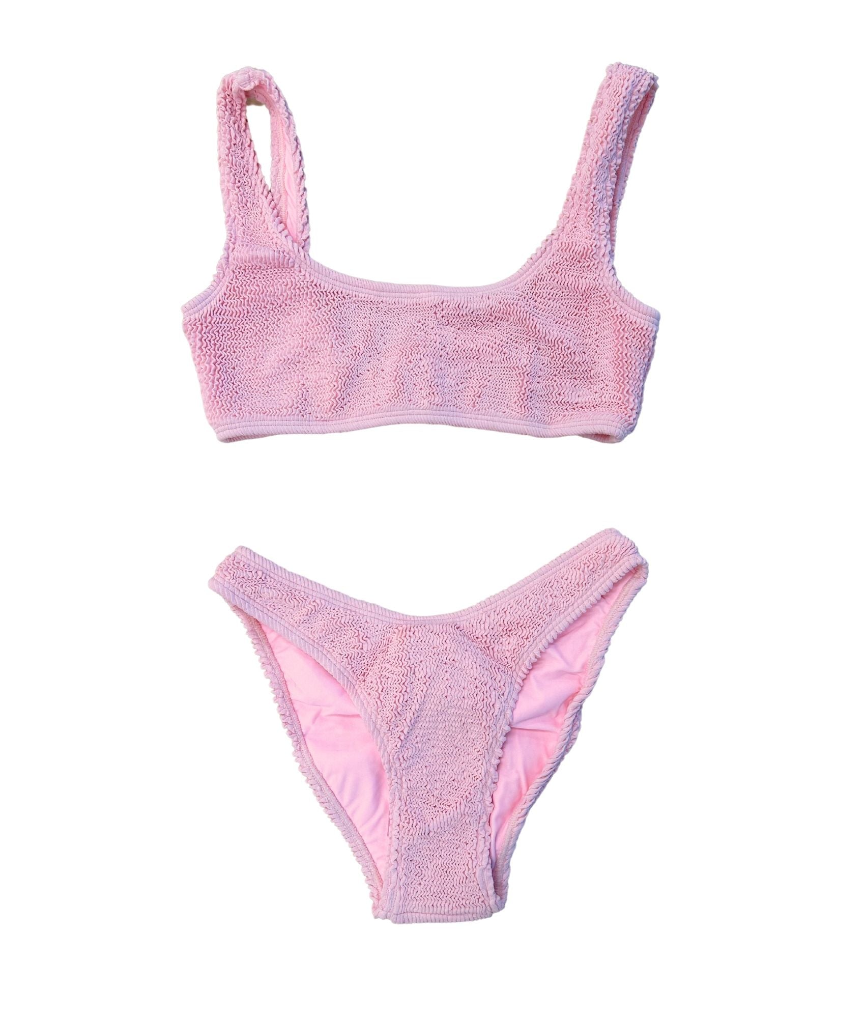 The Twin Flame Bikini, designed for ultimate comfort and style. This soft bikini features a stretchy fabric that hugs and molds to your body, providing a secure fit that enhances your natural shape. With its vibrant pink color, it captures the essence of a playful Barbie summer, making it a standout choice for sunny days. Embrace your confidence and enjoy the perfect blend of fashion and comfort with The Twin Flame Bikini, ideal for all your summer adventures!