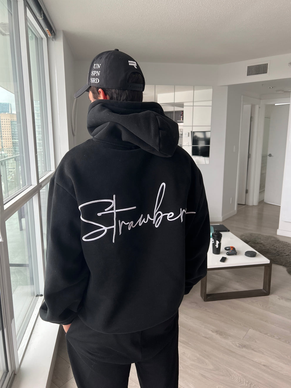 Black Unisex Hoodie Strawberry Milk Mob