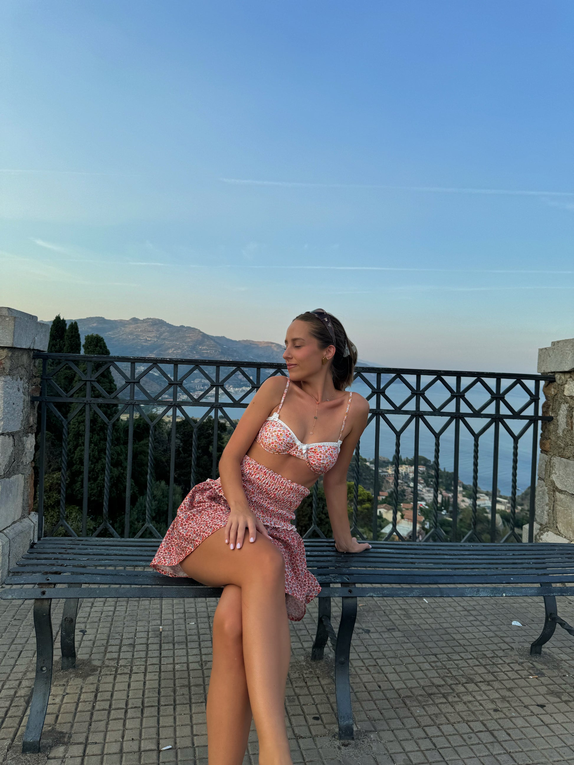 Taormina Scrunch Dress Strawberry Milk Mob Taormina Scrunch Dress Strawberry Milk Mob