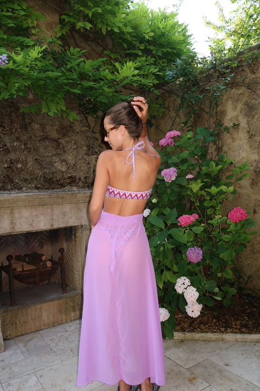 Lavanda Button Dress