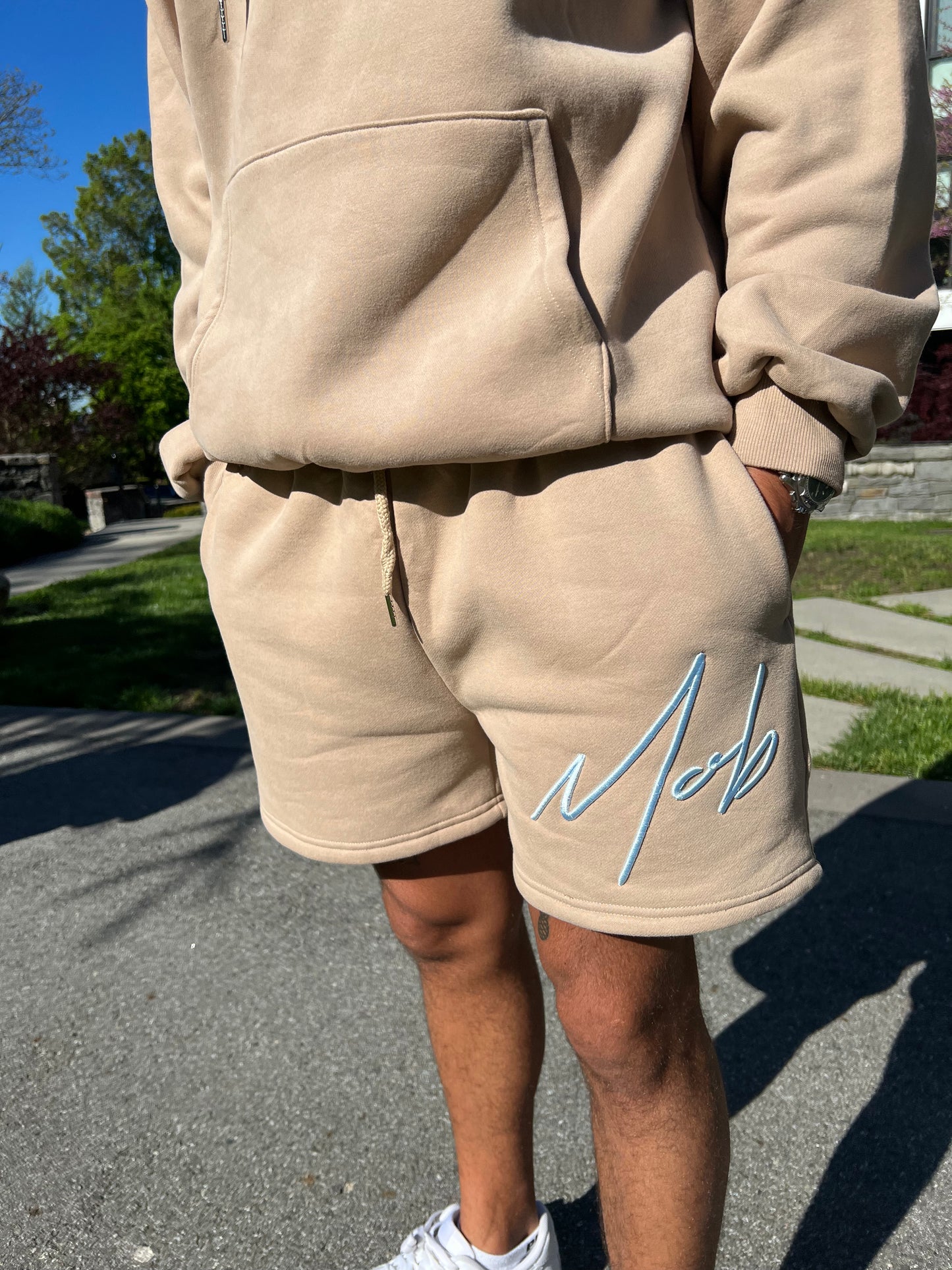 Beige Men Short