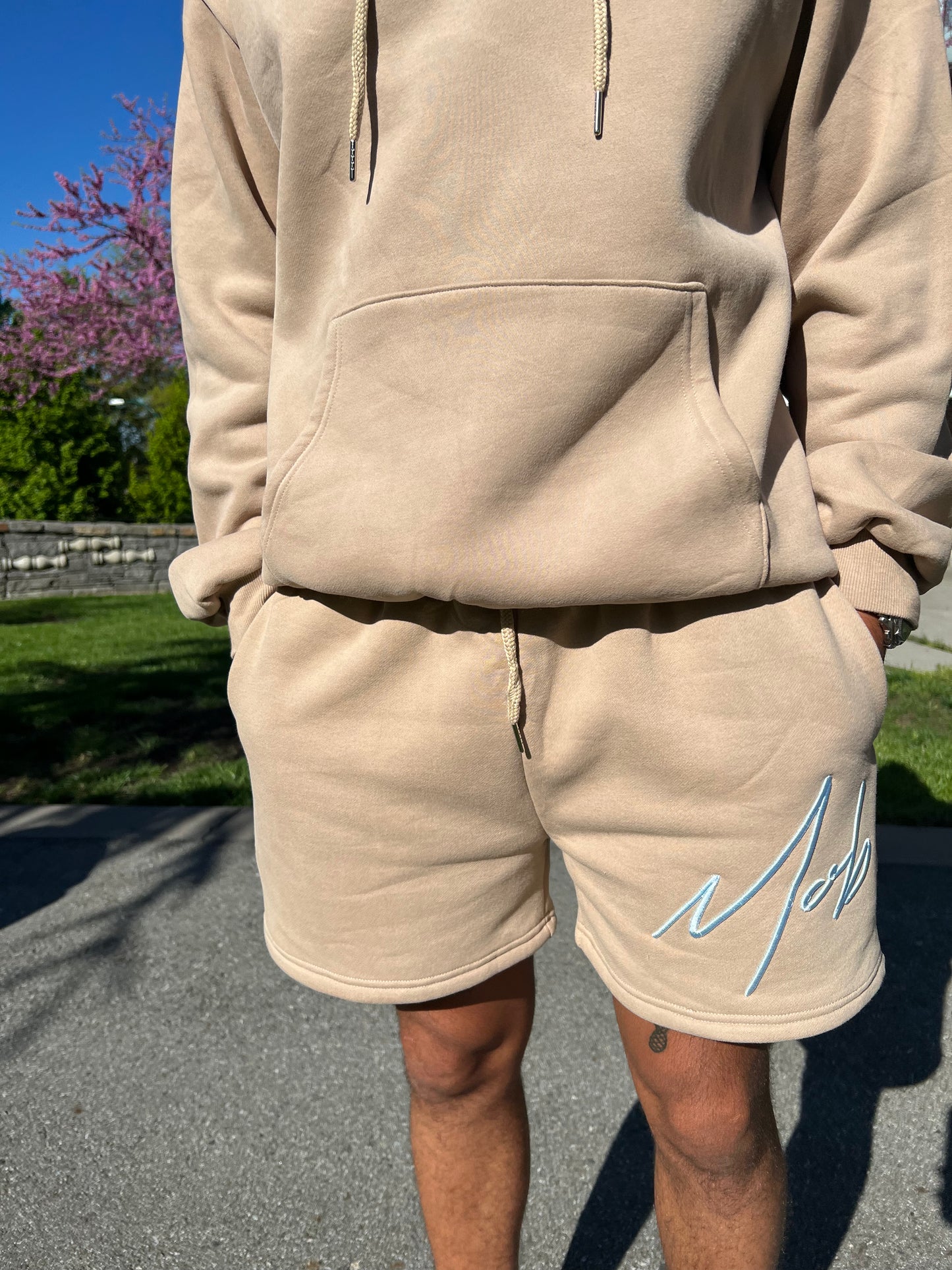 Beige Men Short